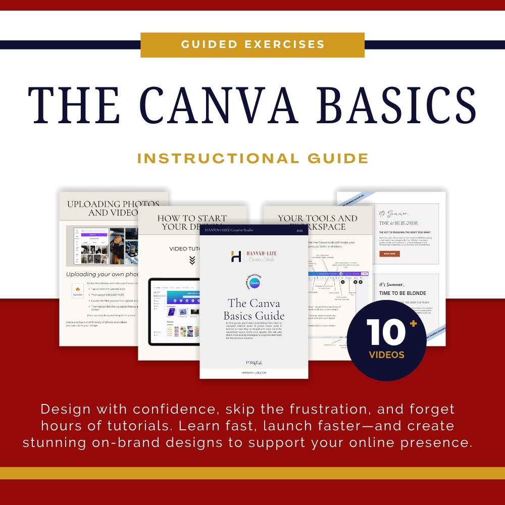 Canva Basics Guide guide - HANNAH-LIZE Creative Sudio
